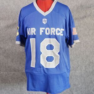 Success Promotions Air Force Football Jersey #18 Adult XL Blue With Patches